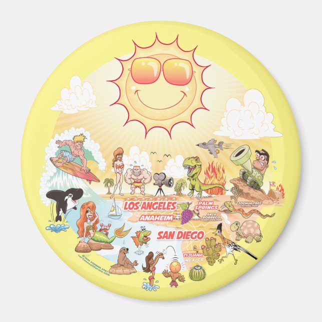 Southern California Beach Paradise Magnet (Front)