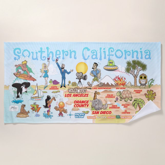 Southern California Beach Towel (Front)