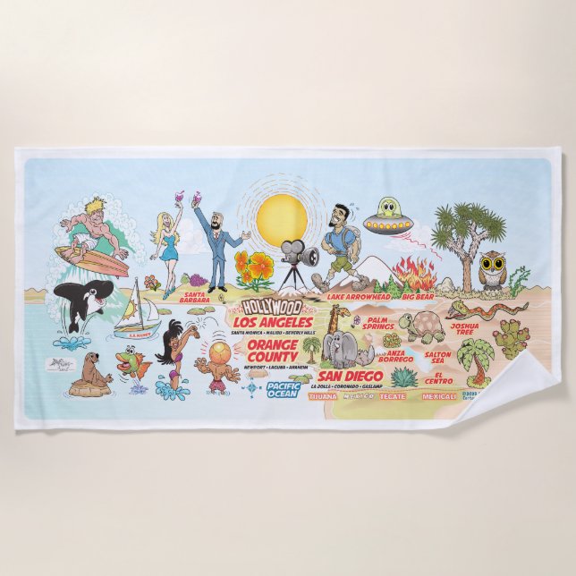 Southern California Beach Towel (Front)
