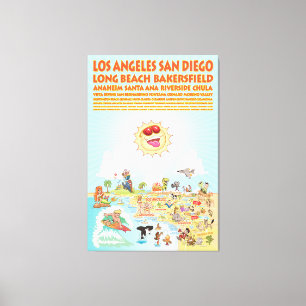 Southern California Cities Canvas Print
