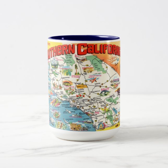 Southern California Map Mug (Center)