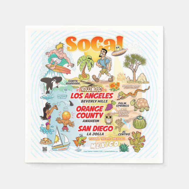 Southern California Napkin (Front)