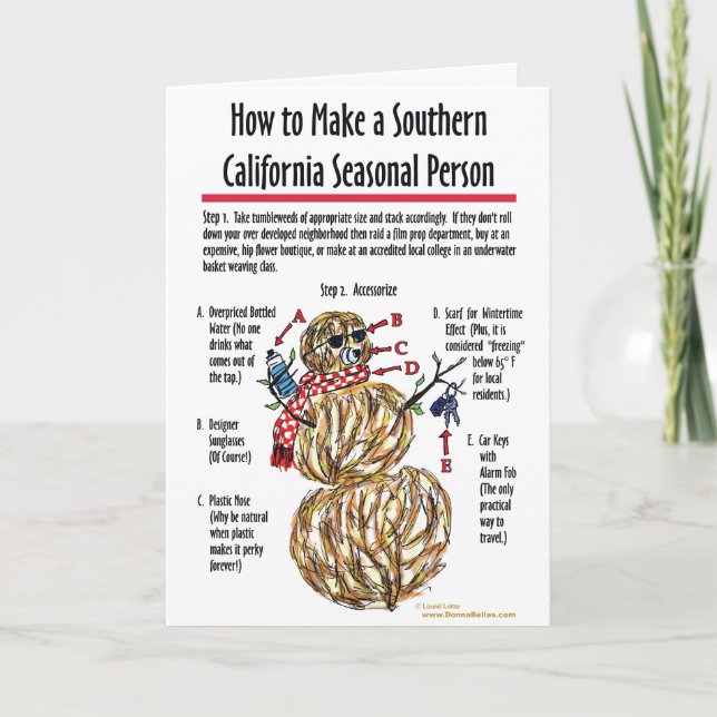 Southern California Seasonal Person Card (Front)