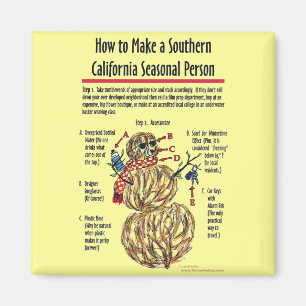 Southern California Seasonal Person Magnet
