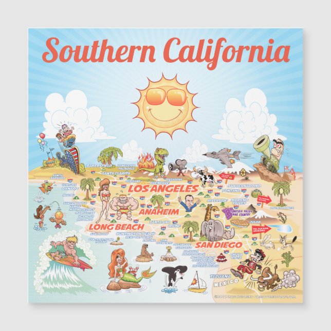 Southern California Souvenir Magnet (Front)