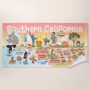 Southern California Sunset Beach Towel