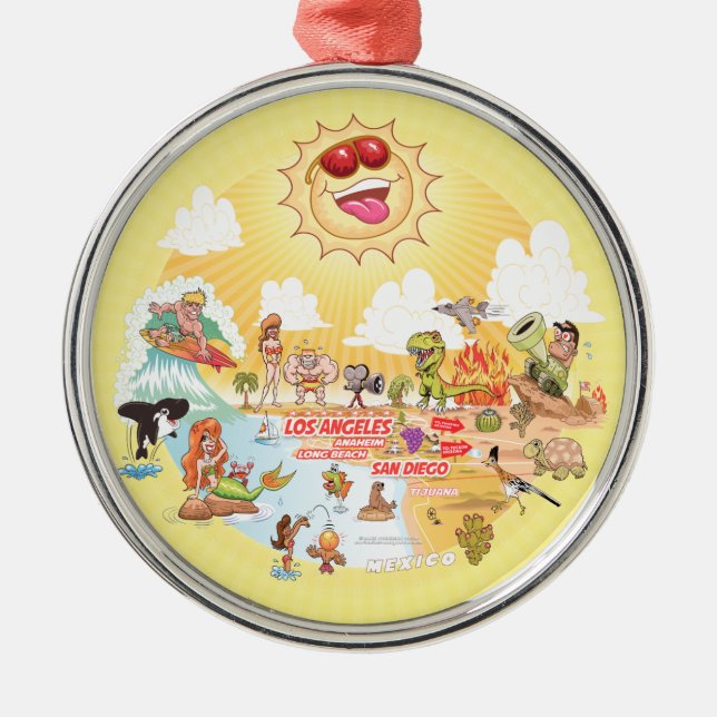 Southern California Sunshine Ornament (Front)