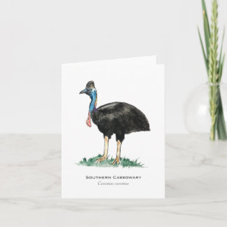 Southern Cassowary Folded Note Card