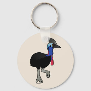 Southern Cassowary Key Ring