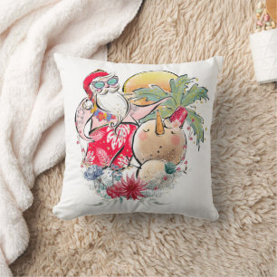 Southern Christmas   Hot Holly Jolly Santa Claus Cushion