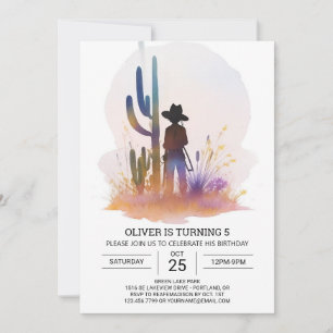 Southern Country Life Cowboy Birthday Invitation