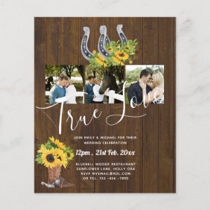 Southern Country Rustic Photo BUDGET Wedding       Flyer