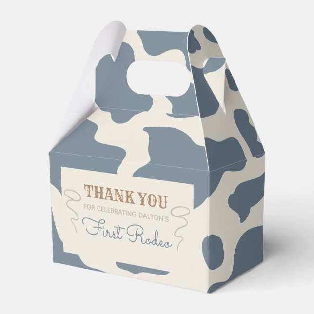 Southern Cowboy Birthday Party Favour Box (Front Side)