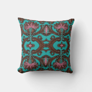 Southern Cowgirl Pink Turquoise Western Country Cushion