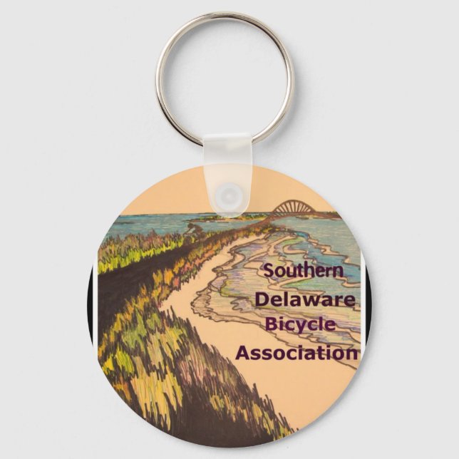 Southern Delaware Bicycle Association logo Key Ring (Front)
