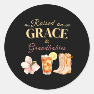 Southern Faithful Grandma Birthday Classic Round Sticker