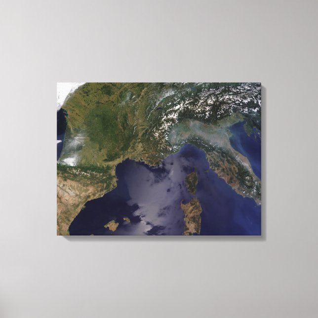 Southern France and Northern Italy Canvas Print (Front)