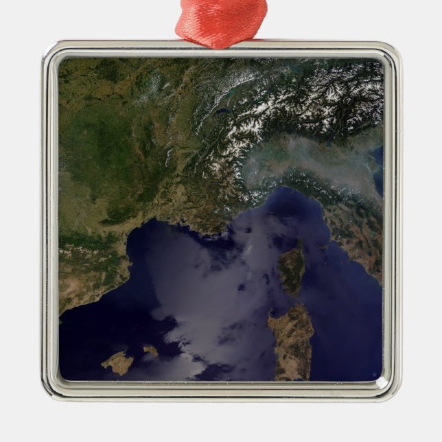 Southern France and Northern Italy Metal Tree Decoration (Front)