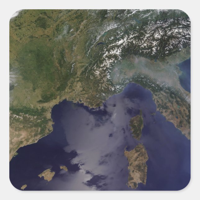 Southern France and Northern Italy Square Sticker (Front)