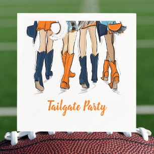 Southern Game Day Four Stylish Ladies Tailgate Napkin