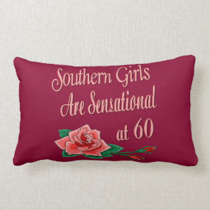 Southern Girl 60th Birthday Rose Collection Lumbar Cushion