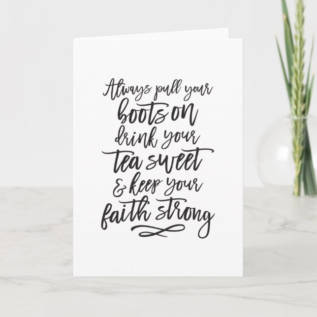 Southern Girl Mantra Greeting Card (Front)
