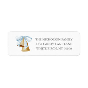 Southern Grandmillennial Blue Bow Christmas Bells