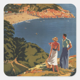 Southern/Great Western Rail Couple on Cliff Square Sticker