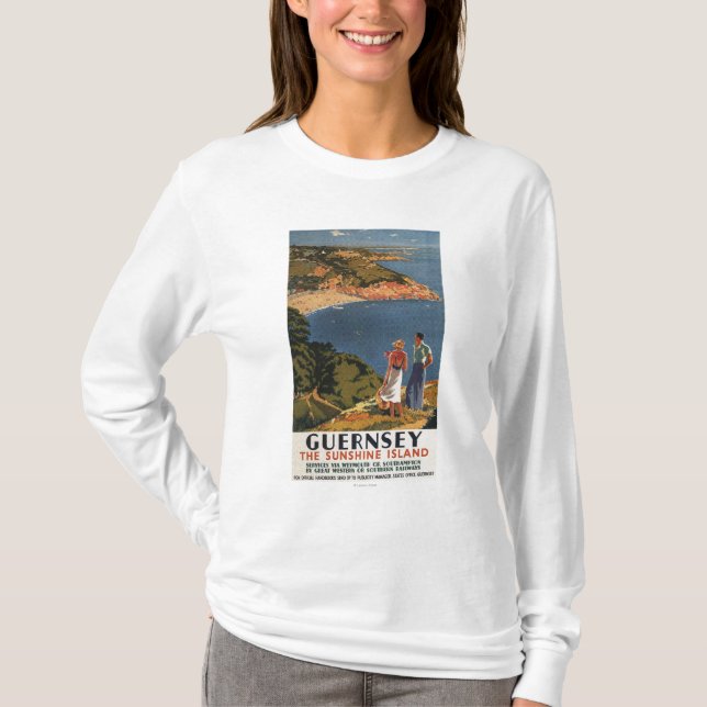 Southern/Great Western Rail Couple on Cliff T-Shirt (Front)