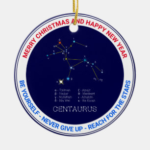 Southern Hemisphere Constellation Centaurus Ceramic Tree Decoration
