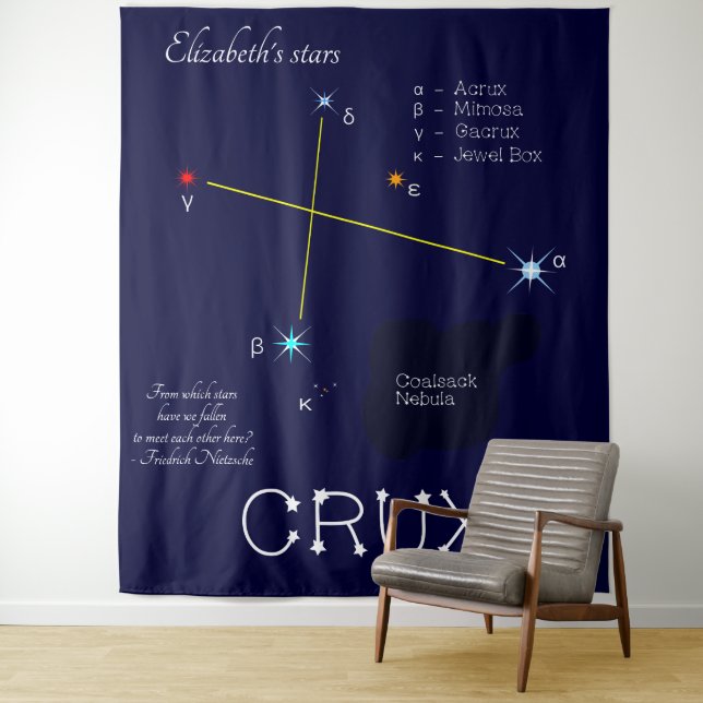 Southern Hemisphere Constellation Crux Tapestry (In Situ)