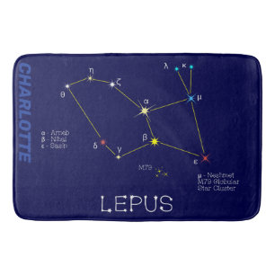 Southern Hemisphere Constellation Lepus Bath Mat
