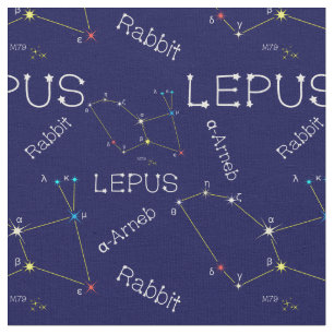 Southern Hemisphere Constellation Lepus Fabric