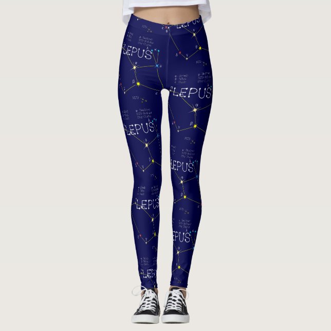Southern Hemisphere Constellation Lepus Leggings (Front)