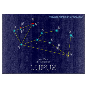 Southern Hemisphere Constellation Lupus Cutting Board
