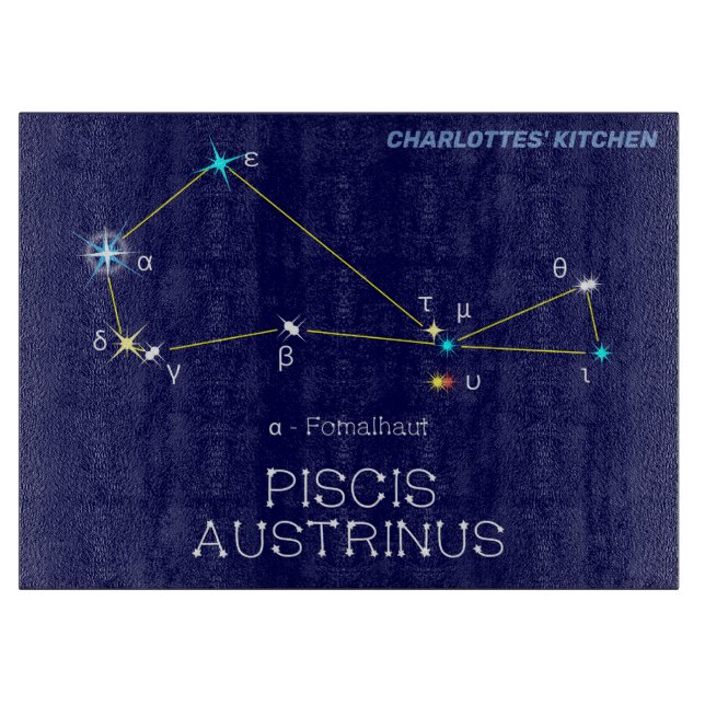 Southern Hemisphere Constellation Piscis Austrinus Cutting Board (Front)