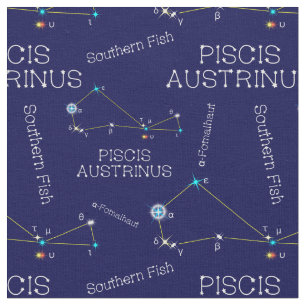 Southern Hemisphere Constellation Piscis Austrinus Fabric