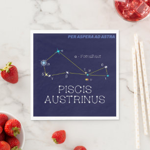 Southern Hemisphere Constellation Piscis Austrinus Napkin