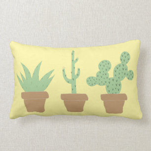 Southern Home or Patio Decor with Cactus Lumbar Pi Lumbar Cushion