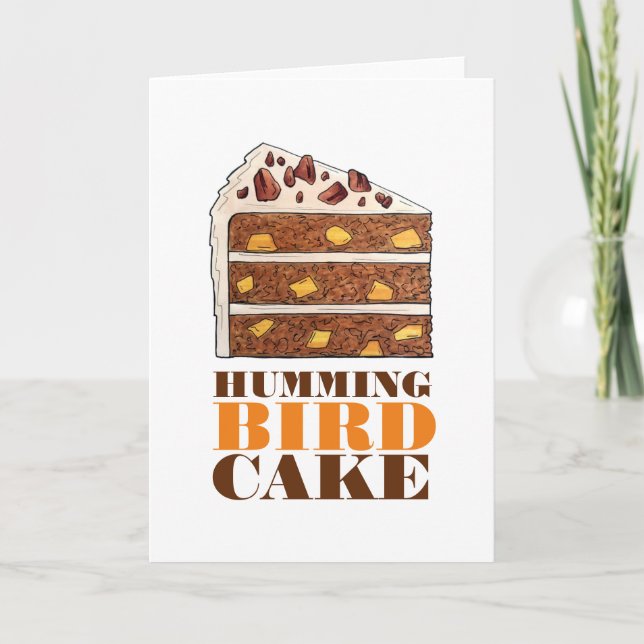 Southern Hummingbird Layer Cake Slice Dessert Card (Front)