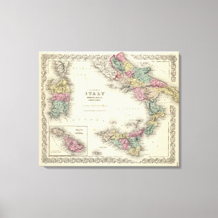 Southern Italy Kingdom Of Naples Canvas Print