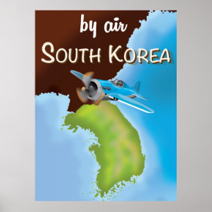 southern korean travel poster