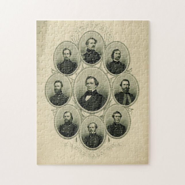 Southern Leaders of the Civil War Jigsaw Puzzle (Vertical)