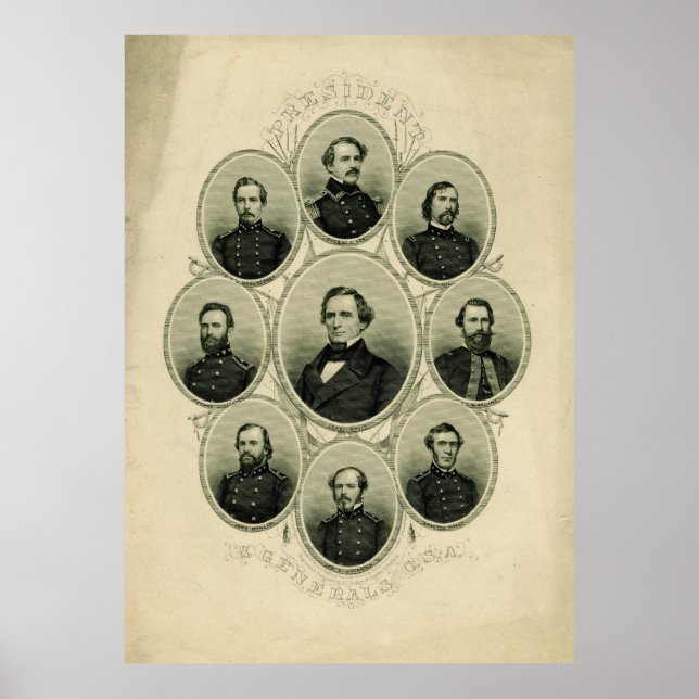 Southern Leaders of the Civil War Poster (Front)