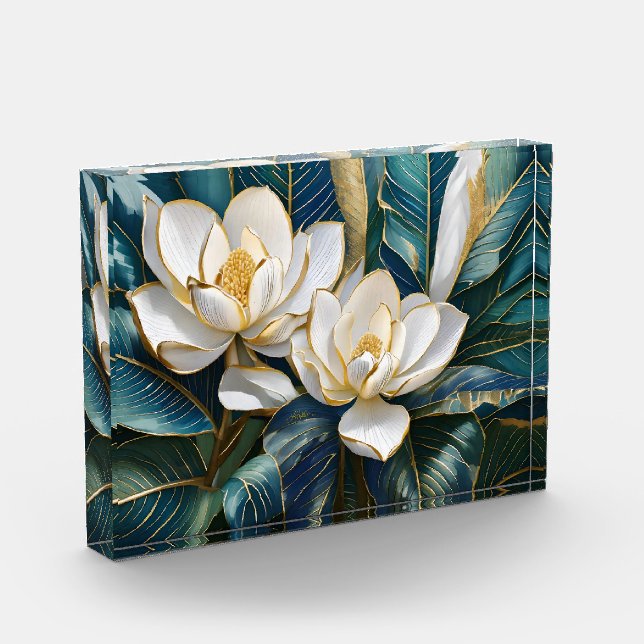 Southern Magnolia Art Photo Block (Left)
