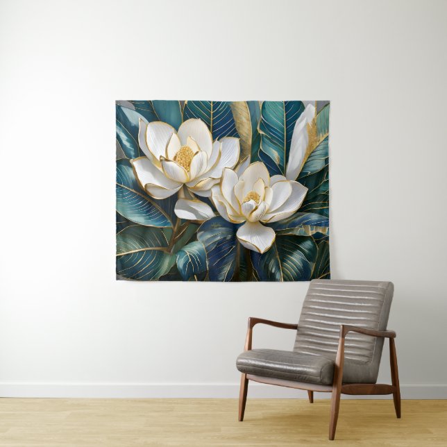 Southern Magnolia Art Tapestry (In Situ (Horizontal))