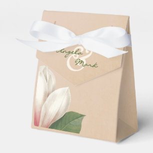Southern Magnolia Flower Wedding Antique Blush Favour Box