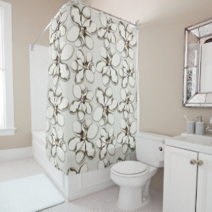 Southern Magnolia Flowers Pattern Shower Curtain