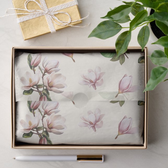 Southern Magnolia Flowers  Tissue Paper (Gift)