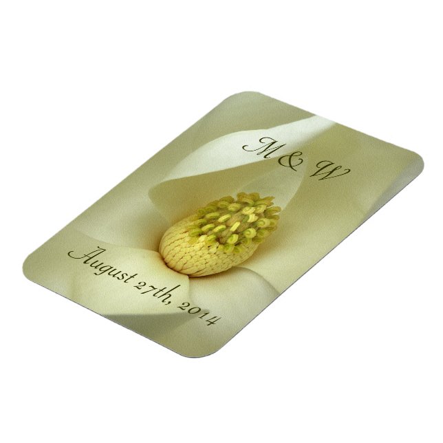Southern Magnolia Wedding Favour Magnet (Left Side)